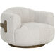 Tadeo Warm Brown / Dove Cream Swivel Armchair
